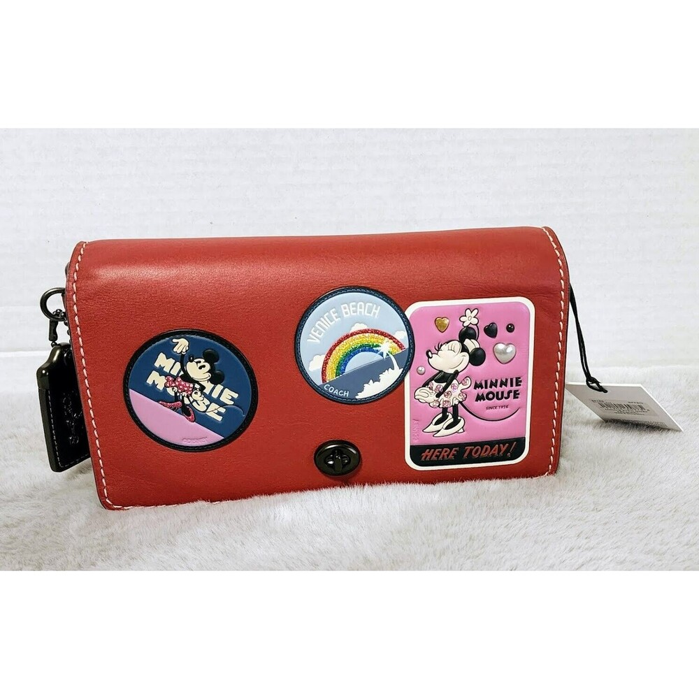 Coach X Disney 1941 RED Mickey Minnie Patches Limited Ed. NWT crossbody bag